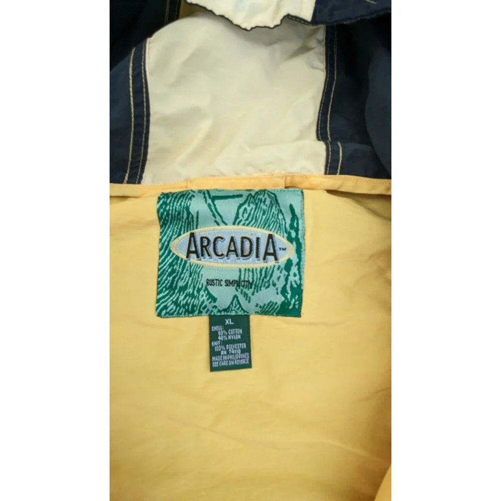Vtg Men's Pullover Windbreak Kangaroo Pocket Sz‎ L by Arcadia Rustic Simplicity